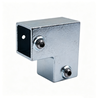 Connecteur de tube carré 50x50 sans soudure, raccord de tuyau en fonte, coude à 90 degrés pour cadre de garde-corps et abri de voiture