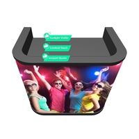 Station de DJ portable avec façade, support de bureau, écran LED vidéo et écran d'affichage pour cabine de DJ