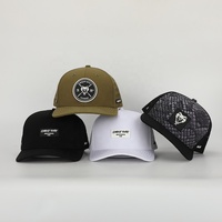Gorra de béisbol bordada para hombre y mujer, accesorio con logotipo de goma personalizado, 5 paneles, poliéster negro, alta calidad, venta al por mayor