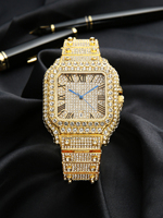 Montres RICECGO pour homme, montres de luxe étanches, montres hip-hop luxueuses, montres en moissanite jaune