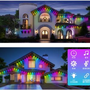 Luces Inteligentes RGBIC IP67 a Prueba de Agua para Aleros, Luces LED Permanentes para Navidad Controladas por Aplicación WiFi, para Decoración de Jardín y Techo - Product Image 2