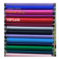 Kain Sutra Mulberry Charmeuse 10-40 Momme Lebar 114-280 cm, Sutra Alami Bersertifikasi OEKO-TEX100 untuk Pakaian Tidur & Gaun