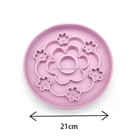 Tapis de léchage en silicone VaryWell Spring Flower pour ralentir la vitesse d'alimentation des chiens et des chats