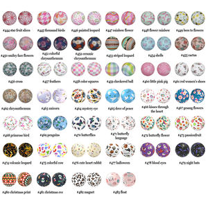 Nouveauté Perles de dentition rondes en silicone de qualité alimentaire, 15mm, pour bébé, jouets de dentition en silicone sans BPA pour stylos et bracelets - Product Image 6