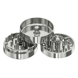 Современная мельница для табака Vagrinders из нержавеющей стали с 3-слойным подшипниковым механизмом, быстрым соединением, круглая, D60мм*В40мм, 457г, для трав - Product Image 2