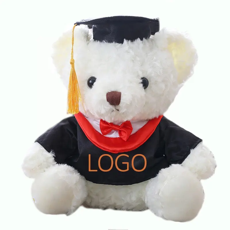 ASTM Custom Graduation Teddy Bear with Cap and Gown for School Wholesale Graduation Gifts Teddy Bear 12" with Academic Dress