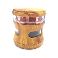 Nouveauté Moulin à herbes en bois et résine avec vitre Accessoires pour fumeurs d'épices Service de design disponible