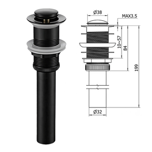 Siphon de lavabo moderne G 1-1/4" en acier inoxydable chromé, anti-corrosion, écologique, facile à nettoyer, pour baignoire et hôtel - Product Image 5
