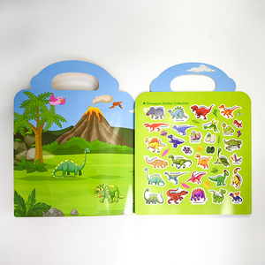 Tùy Chỉnh Giáo Dục Sớm Trẻ Em Không Thấm Nước Sáng Tạo Khủng Long Sticker Cuốn Sách Với Bù Đắp Giấy & Các Tông Cho Trẻ Em - Product Image 2