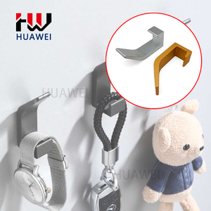 HUAWEI derrière la porte vêtements mur sans poinçon <span class=keywords><strong>manteau</strong></span> unique en alliage d'aluminium cuisine salle de bain armoire crochet fermoir cintre - Product Image 2