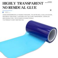 Película Protectora Azul de PE de Baja Adhesión y Buena Resistencia para Superficies Lisas, Vidrio, Plástico, Lentes, Instrumentos, Espejos