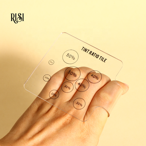 Paleta Profesional de Acrílico Cuadrada <span class=keywords><strong>RISI</strong></span> para Mezclar Tintes de Cejas y Pestañas con Tabla de Proporciones para Tinte de Cejas - Product Image 1