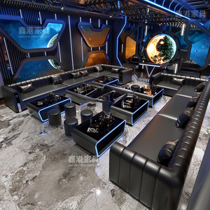 Set di Arredamento Personalizzato in Pelle per Nightclub, Divano Componibile a U o a L per Bar Karaoke e Lounge <span class=keywords><strong>VIP</strong></span> - Product Image 2