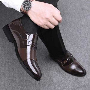 Men's <b>Comfortable</b> <b>Work</b> <b>Shoes</b> Anti-Slip Slip-On Dressy Loafers PU Upper Business Office <b>Shoes</b> Waterproof All-Season - Product Image 3