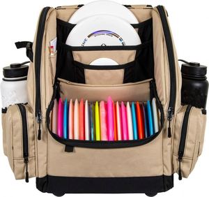 กระเป๋าใส่ดิสก์กอล์ฟแบบสะพายหลัง BSCI Factory รุ่น Grip Disc Golf Bag ความจุ 20 ดิสก์ ช่องเก็บของลึกสองช่อง ที่ใส่ขวดน้ำสองช่อง สำหรับฟริสบี้ดิสก์กอล์ฟ - Product Image 4