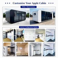 Kiosque de vente mobile extérieur modulaire Apple Cabin de 6 m, stand de vente portable