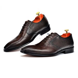 Nuevos Zapatos Oxford de Piel Auténtica con Punta Cuadrada y Estilo Informal para Hombre, Ideales para Bodas/Negocios, Antideslizantes - Product Image 6