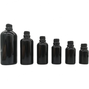 Botella de Vidrio Negra para Aceite Cosmético de 5ml, 10ml, 15ml, 20ml, 30ml, 50ml, 100ml, con Tapón Cuentagotas Personalizable - Product Image 1