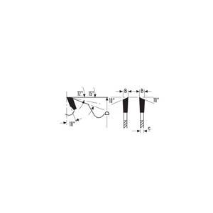 KLEIN HW sega circolare seghe Multi-lama rastrelli D = 300 B/C = 3.2/2.2 Z (Nr. Denti) = 24 D + chiave = 80 + Ch (13x90) personalizzabile OEM FE300.02880 - Product Image 3