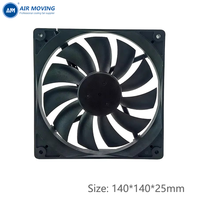 Ventilateur de serveur à régulation de vitesse PWM à quatre fils AM14025H12S, 12/24V DC, ventilateur de refroidissement pour serveur, 14025, 14 cm, 140 mm