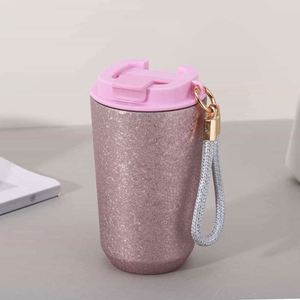 Simple 304 Stainless Steel <b>Coffee</b> Mug Portable Car Thermos Business Office Gift Dual-Drink Mug - Product Image 3