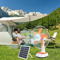 Ventilateur mural en métal à énergie solaire, fonction extracteur, refroidissement, ventilation, éventail d'extraction, panneau solaire, batterie au lithium, moteur DC sans balais