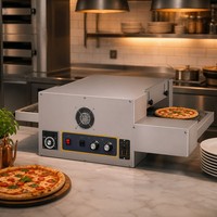 Four à pizza électrique automatique à convoyeur en acier inoxydable, cuisson continue, contrôle numérique, thermostat réglable pour maïs et noix
