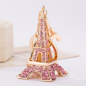 2024 Paris hot sell creative cute portachiavi <span class=keywords><strong>torre</strong></span> <span class=keywords><strong>Eiffel</strong></span> invia portachiavi auto fidanzata portachiavi con strass - Product Image 4