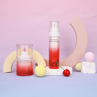 Flacon en plastique à double paroi de 50 ml pour soins de la peau - Contenant rechargeable pour lotion et crème pour le visage avec pompe