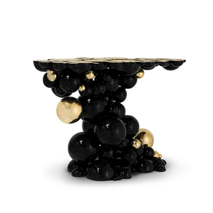 Console d'<span class=keywords><strong>entrée</strong></span> légère en acier inoxydable de style luxe avec conception créative de bulles sphériques irrégulières <span class=keywords><strong>pour</strong></span> - Product Image 1