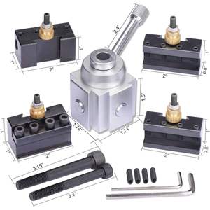 New Quick Change Tool Post Set for <b>Mini</b> <b>Lathe</b> Machine Aluminium Body with Boring Steel Material - Product Image 5