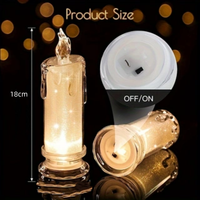 Bougies LED transparentes sans flamme à piles pour colonnes, idéales pour dîners aux chandelles et décorations de mariage