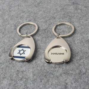 Carrito de Compras Europeo de latón hecho a medida, llavero, monedero, chapado en 1-2 colores, gancho de diseño de letras de arte religioso troquelado - Product Image 3