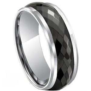 CHENG JEWELERS WHOLESALES Fine Jewelry Mens Rotatable Spinner Ring Combined Tungsten Carbide 8mm Punk Men&#39;s Standard