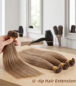 ต่อผมแบบ U-Tip คุณภาพพรีเมียม ผมแท้สลาฟแบบเวอร์จิ้น  ติดกาวเคราติน  แบบไร้รอยต่อ  ผสมผสานอย่างเป็นธรรมชาติ  ระดับมืออาชีพ  แบบสองชั้น - Product Image 1