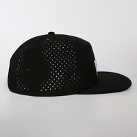 Casquettes Snapback Unisexe Personnalisées OEM à 7 Panneaux en Polyester avec Logo Brodé 3D, Visière Plate, Style Sport Hip Hop, Trous Perforés Découpés au Laser