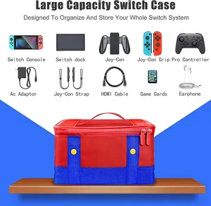 Grande custodia portatile per Nintendo Switch OLED Console di gioco Pro Controller borsa di stoccaggio digitale per interruttore accessori