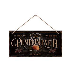En stock : Décoration d'Halloween, étiquette suspendue en bois en forme de citrouille, étiquette suspendue pour la récolte de Thanksgiving, décoration d'intérieur, panneau de porte en bois. - Product Image 5