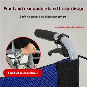 כסא גלגלים ידני קל משקל מתקפל 16 אינץ' 20 אינץ' נייד קטן לקשישים ניידות יומיומית - Product Image 6