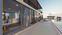 Bateau marin flottant de luxe pour hôtel, Villa flottante, Restaurant d'eau, maison préfabriquée, île d'eau, projet flottant