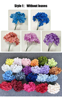 M-1046 Tête de Fleur d'Hortensia Artificielle Moyenne en Soie de Haute Qualité pour Mariage