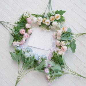 Fabricante de Flores Artificiais, Buquê de Flores de Rosa de Seda Simulada de 28CM para Decoração de Casamento em Casa - Product Image 2