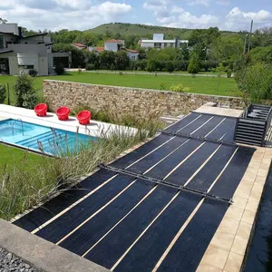 Panel solar EPDM para exteriores, calentador solar de goma para piscinas con piezas de fijación instaladas en el techo
