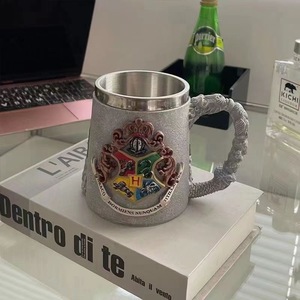 <span class=keywords><strong>Tazza</strong></span> da Birra in Acciaio Inossidabile Stile Britannico per Souvenir Cinematografico, Regalo per Badge Accademico - Product Image 2
