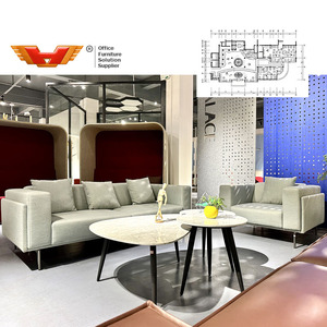 Fabricante edificio de oficinas sala de negociación moderno conjunto de muebles de recepción de oficina sofá de oficina de cuero individual - Product Image 4