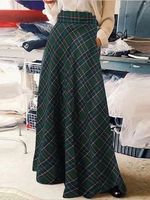 Jupe mi-longue élégante et amincissante taille haute style rétro pour femme, nouvelle collection automne 2026, vente en gros pour boutiques