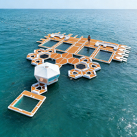 Plateforme flottante gonflable en EVA pour yachts, piscine flottante pour la mer, l'océan, la plage, grande piscine gonflable pour yachts