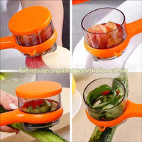 Éplucheur manuel durable en acier inoxydable et PP, hachoir à légumes, couteau à éplucher les oignons, ustensile de cuisine, pièce unique