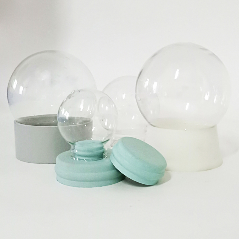 Globo di vetro con tappo in gomma