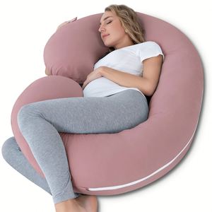 Almohada de Embarazo Refrescante de 58 Pulgadas, Almohada de Maternidad con Funda de Algodón Suave en Forma de C para Dormir Durante el Embarazo - Product Image 1
